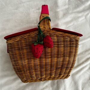 Kate Spade Strawberry wicker basket